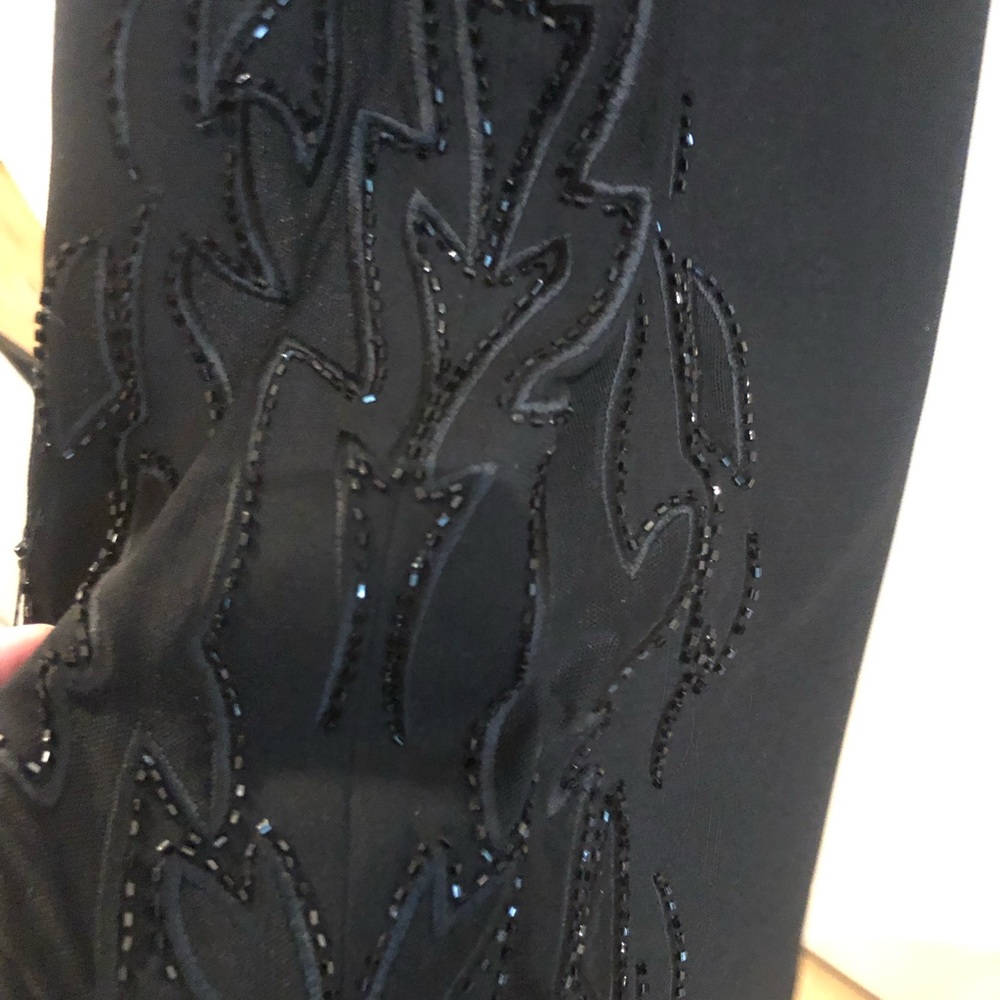 COPY - 2 PC Nygard Dress Pant & Jkt 12 Set Black w Sequinned Flame Detail on Pa… - Picture 10 of 16